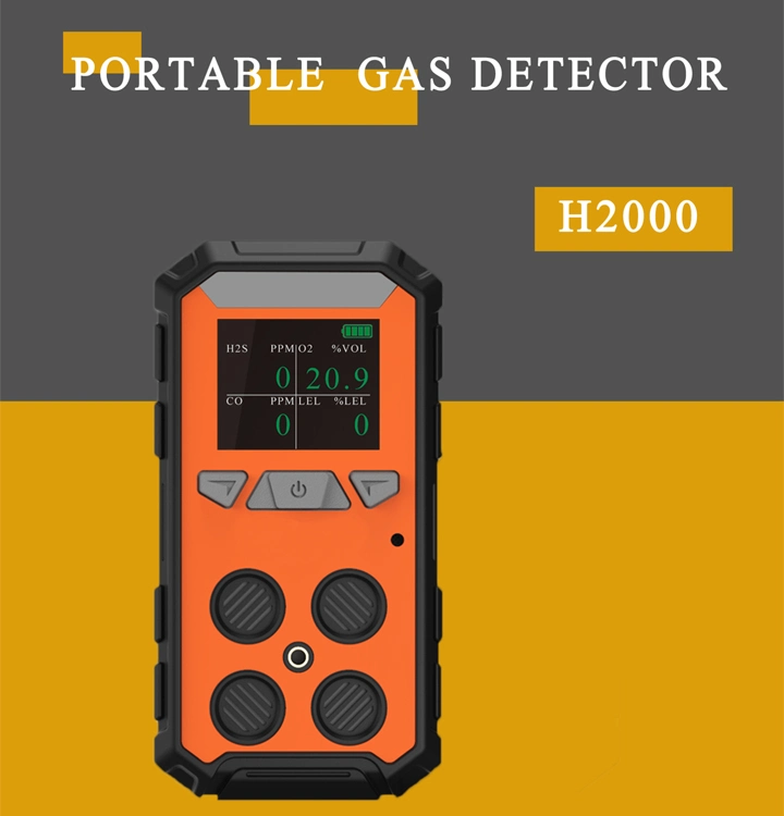 2022 IP66 4 Gas Meter Portable Multi-Gas Detector Lel, Co, H2s, O2 with Battery